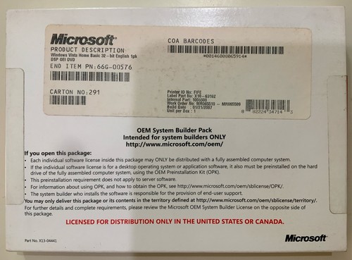 Oem microsoft windows vista - windows,